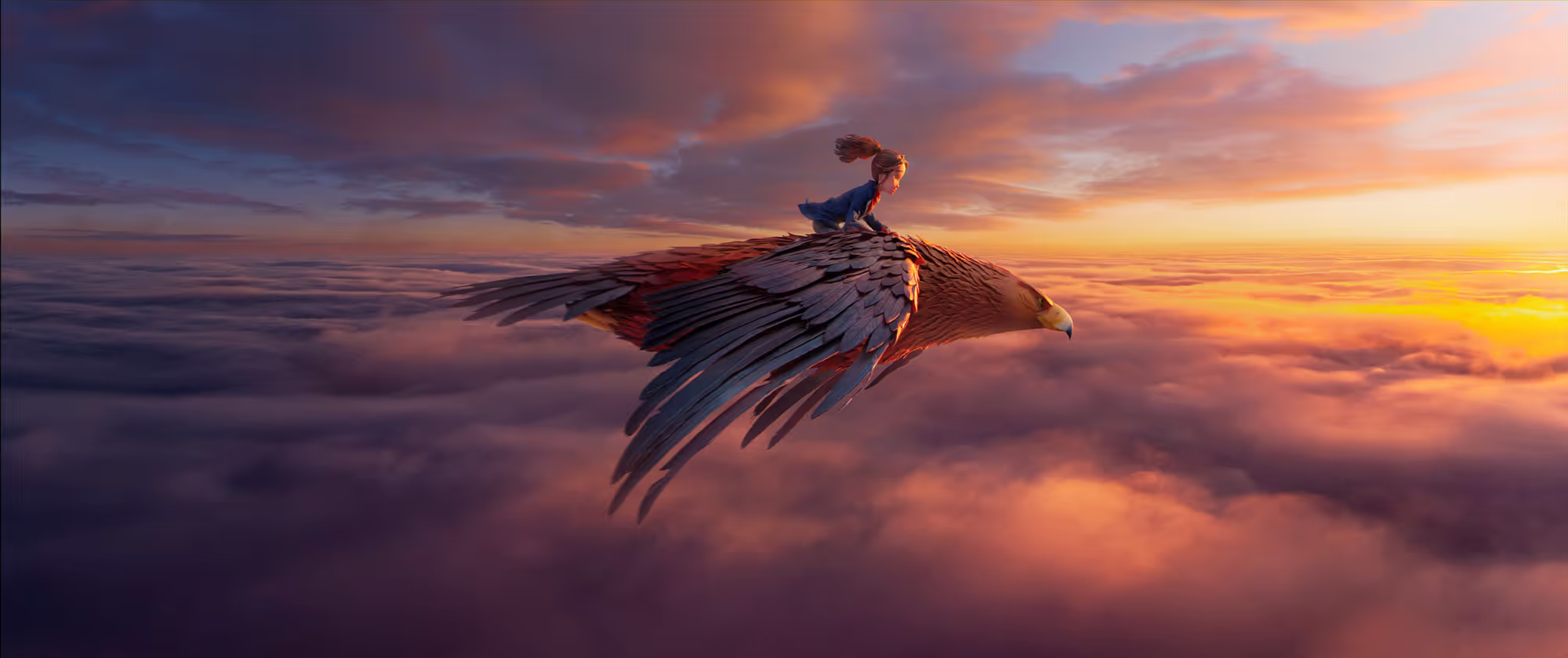 Prue flies on the back of The General